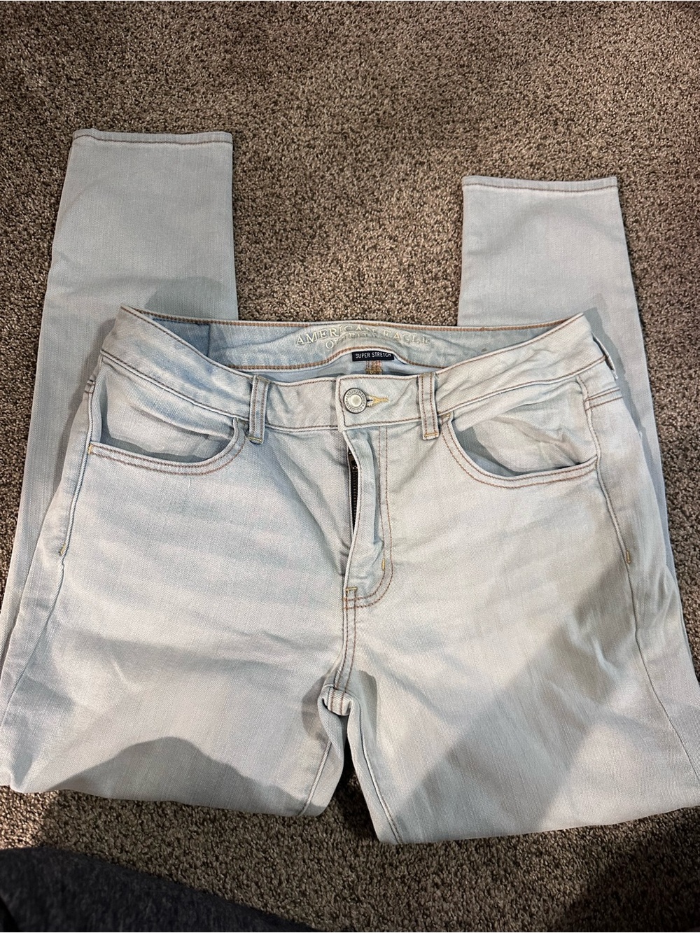 American Eagle Outfitters Light Wash Jeggings - Pale Blue